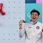 Atlet Indonesia Veddriq Leonardo Sabet Emas Kategori Speed Men